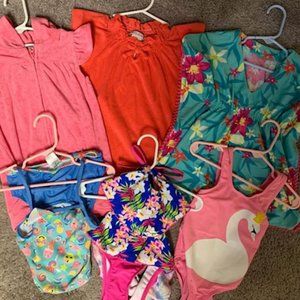 2T Girls Bathing Suit and Coverup Lot